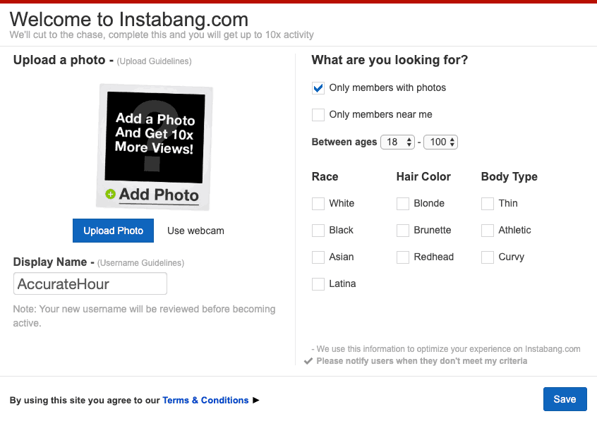 welcome messages on instabang
