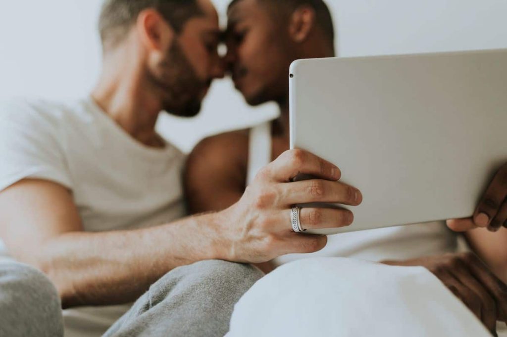 gay couples in gayconnect video chatting with another gay