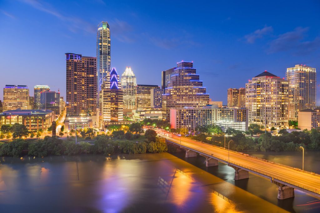 austin texas skyline view of buildings