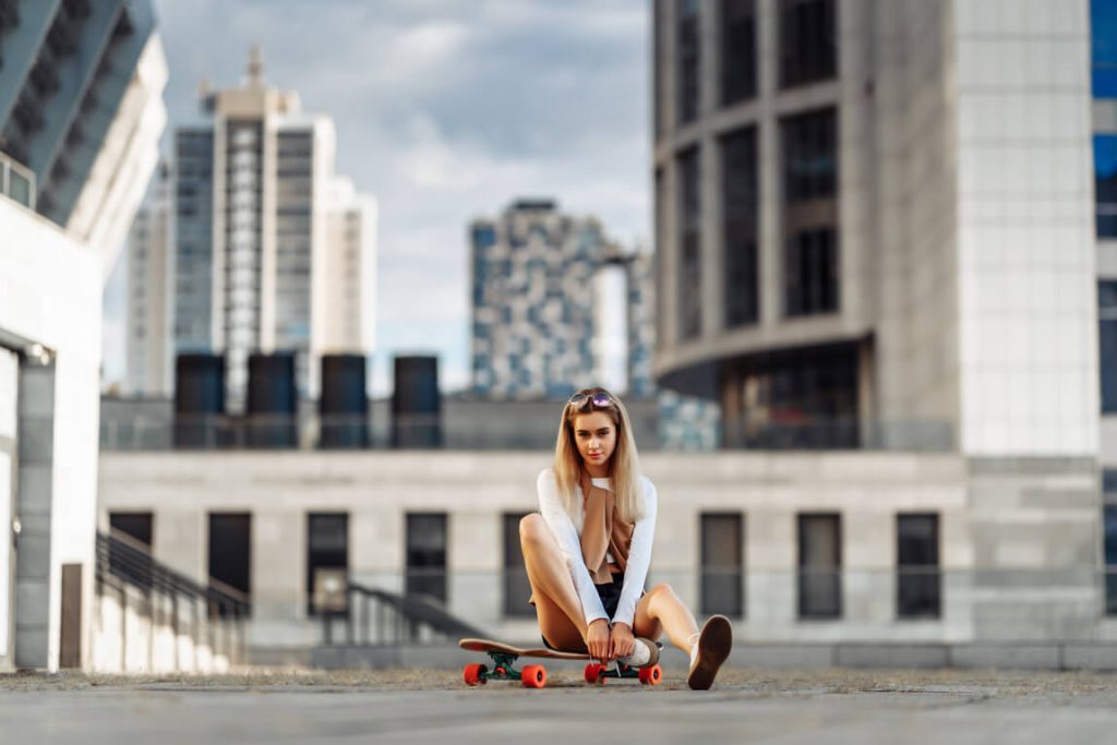 sa antonio girl playing her skateboard