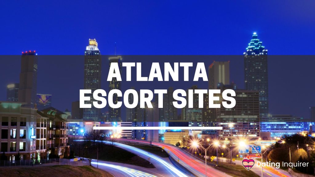 atlanta at night with lights from buildings plus overlay of escort sites