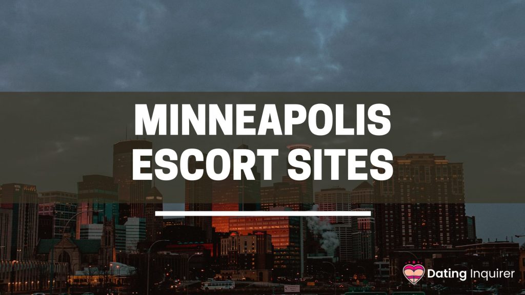 view of minneapolis at night with a overlay of escort sites