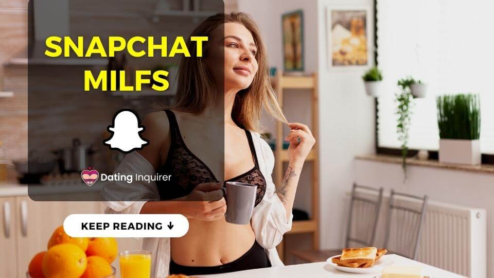 girl laying in bed in lingerie with snapchat milfs overlay