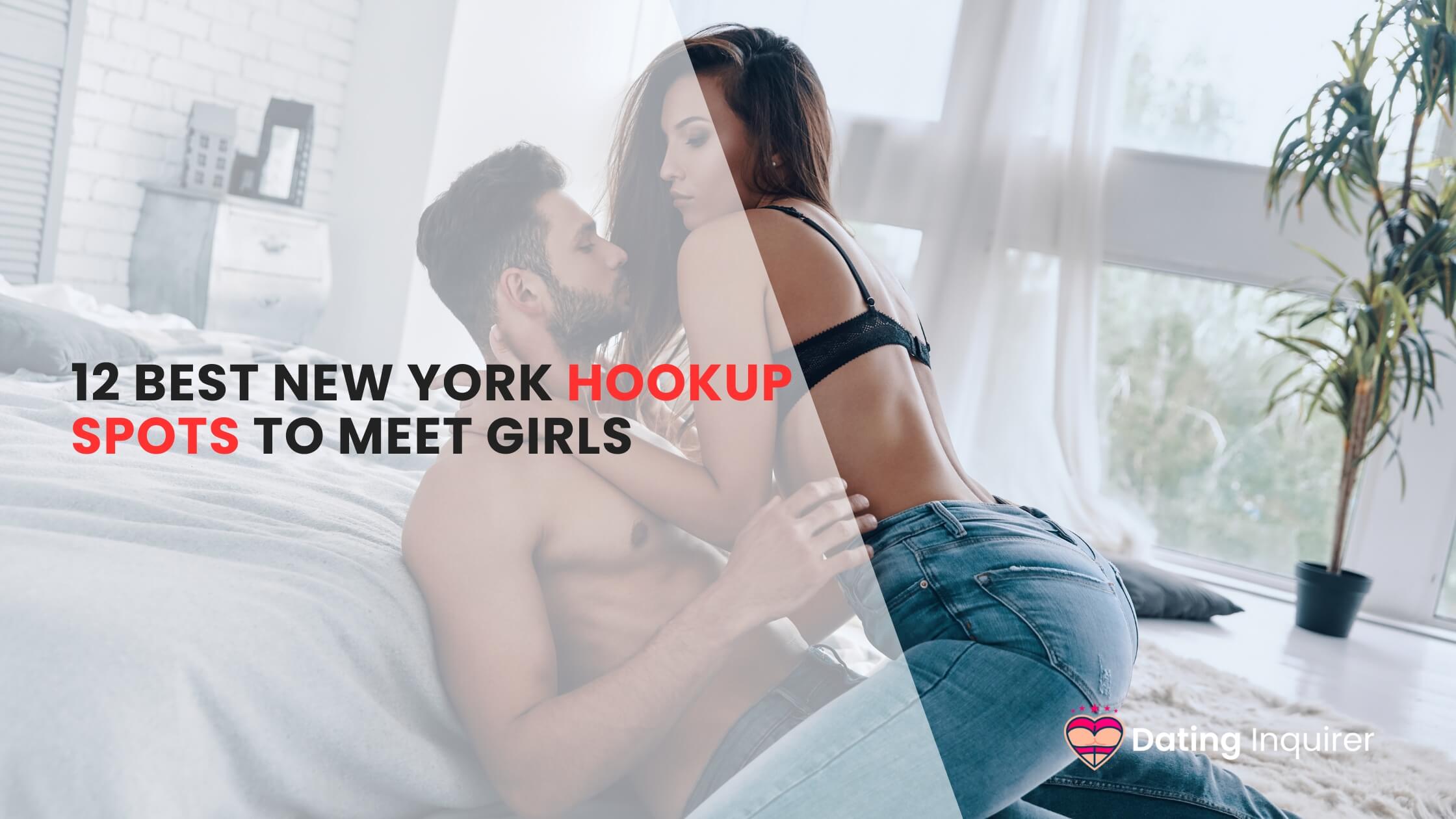 a woman from new york city is having sex during a hookup with a guy